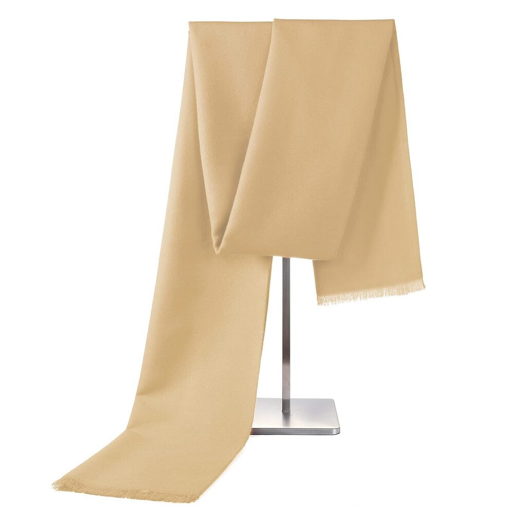 8580 Scarf Fall Winter Warm Scarves Soft Tassel Cashmere Feel Scarf Solid